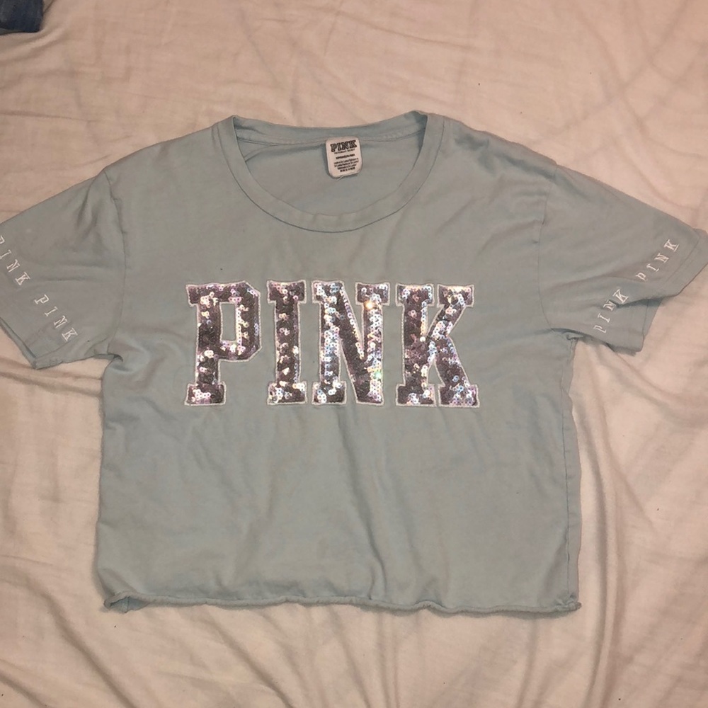 PINK crop tee